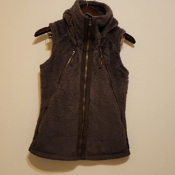 Kuhl Vest Flight Fog Harbor  Fleece Sherpa Fuzzy Hoodie Warm Soft Comfy … - Picture 1 of 10